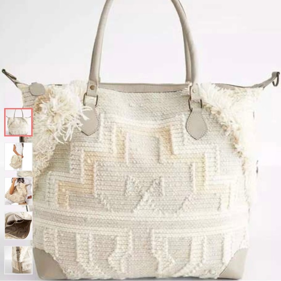 SOLD - ⭐️ HOST PICK!⭐️ Free People Weekender Getaway Tote in shade Ivory Coast - Picture 10 of 10